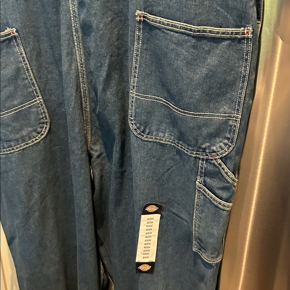 Dickies Men’s Indigo Denim Bib Denim  Overalls 42x34 NEW - Picture 8 of 13